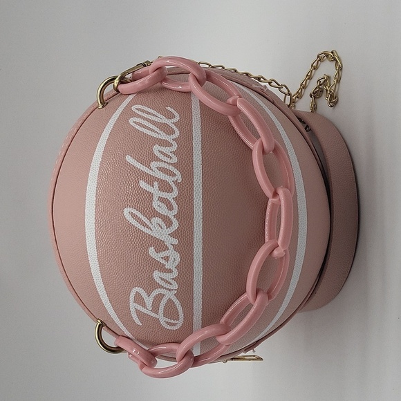1307- Vegan Basketball Crossbody Bag NWT - Picture 1 of 8
